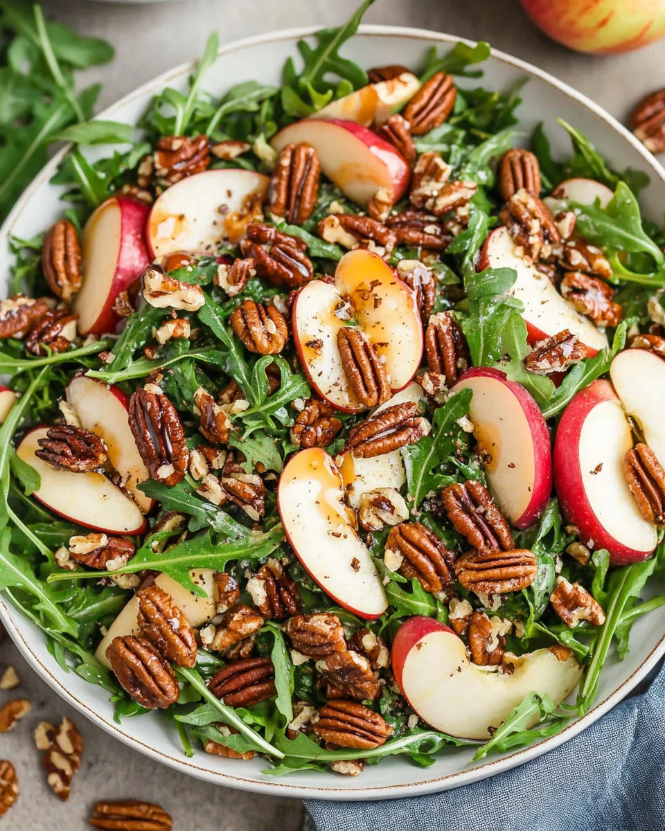 Apple Arugula Salad with Maple Pecans Apple Arugula Salad with Maple Pecans