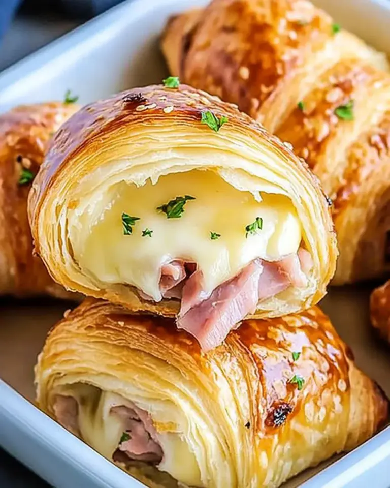 Baked Ham and Cheese Croissants