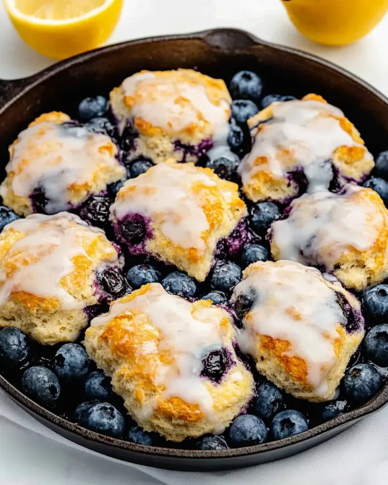 Blueberry Biscuits with Lemon Glaze