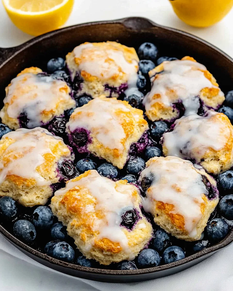 Blueberry Biscuits with Lemon Glaze Blueberry Biscuits with Lemon Glaze