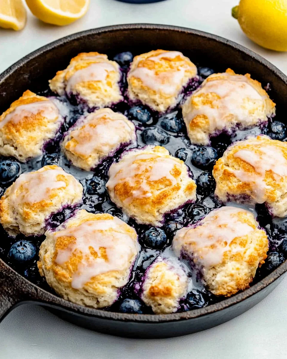 Blueberry Biscuits with Lemon Glaze Blueberry
