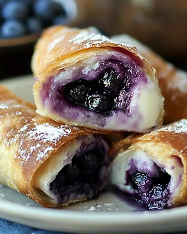 Blueberry Cream Cheese Egg Rolls