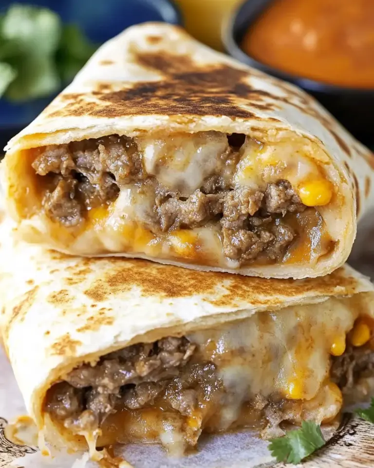 Cheesy Double Beef Burrito