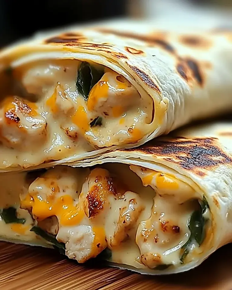 Cheesy Garlic Chicken Wraps