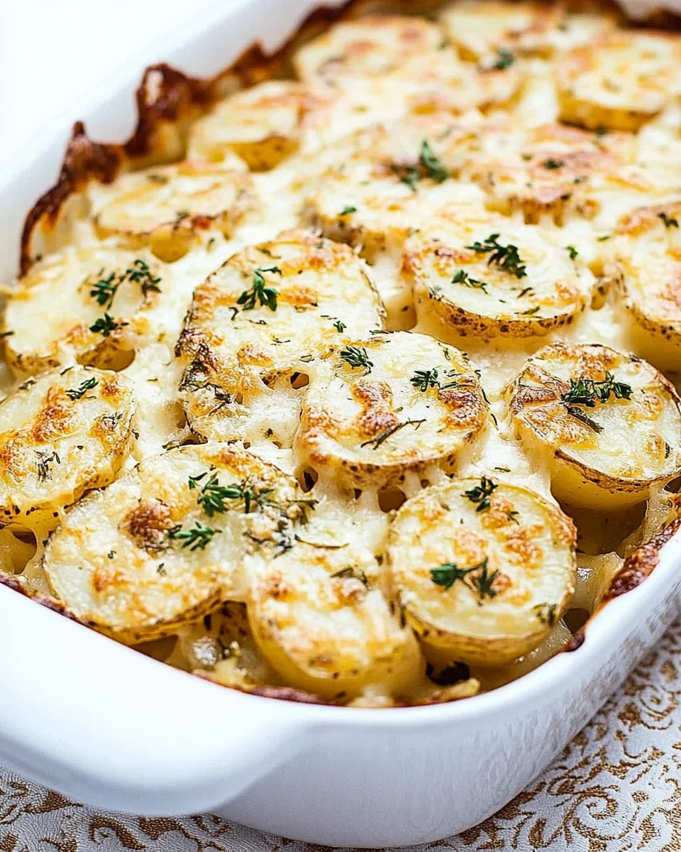 Cheesy Garlic Scalloped Potatoes