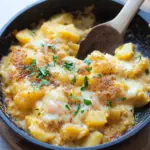 Cheesy Potato Egg Scramble
