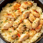 Chicken Scampi with Garlic Parmesan Rice
