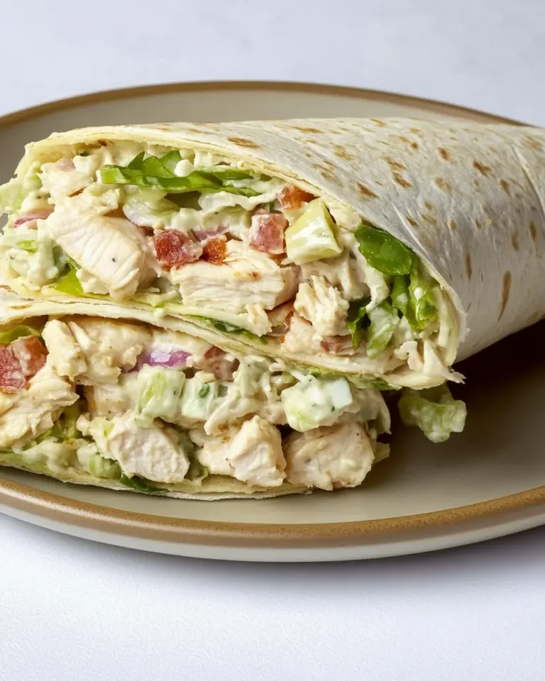Chopped Chicken Caesar Salad Wrap