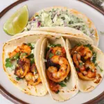 Cilantro Lime Shrimp Tacos with Creamy Slaw