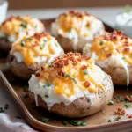 Crack Chicken Stuffed Baked Potatoes