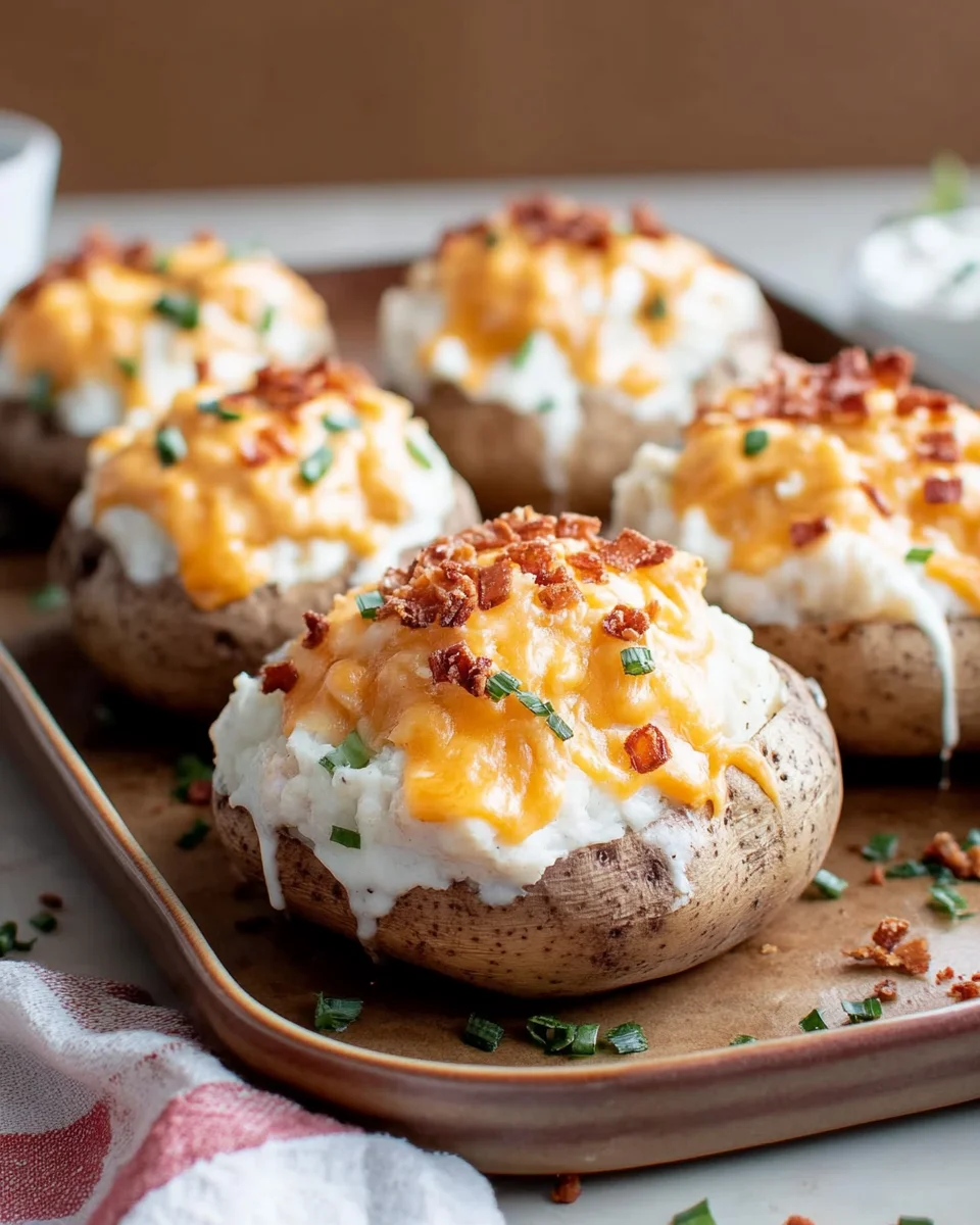 Crack Chicken Stuffed Baked Potatoes