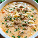 Creamy Parmesan Italian Sausage Ditalini Soup