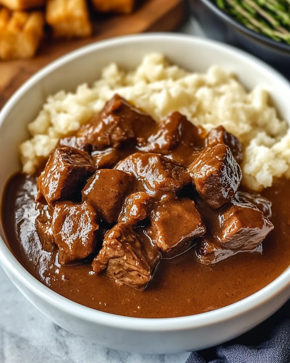 Crock Pot Beef Tips and Gravy Crock