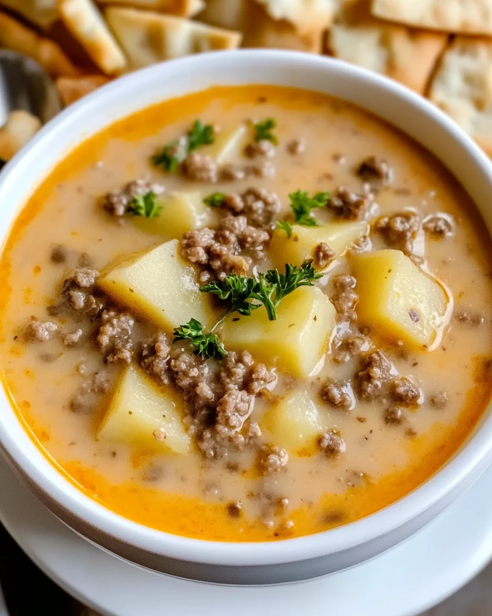 Crock Pot Hamburger Potato Soup Crock