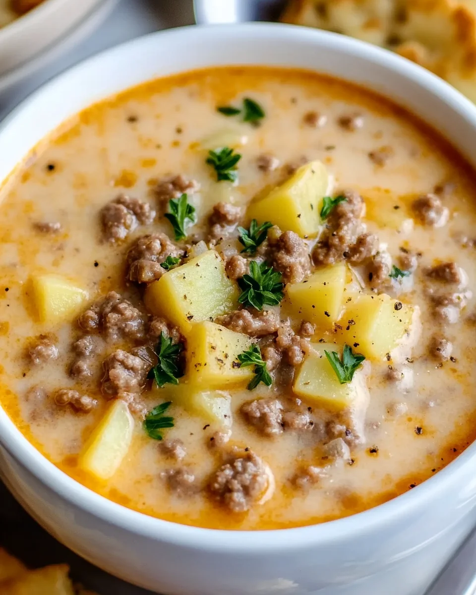 Crock Pot Hamburger Potato Soup Crock