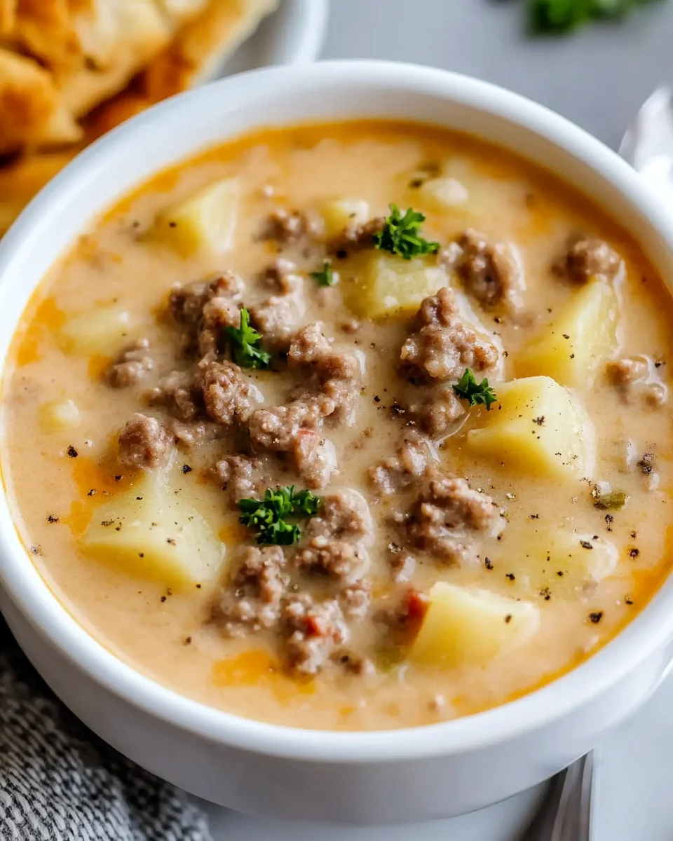 Crock Pot Hamburger Potato Soup Crock