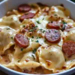 Crockpot Pierogi Casserole with Kielbasa