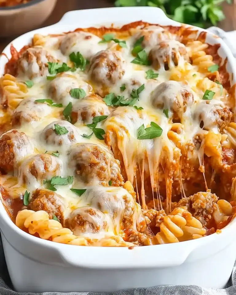 Dump and Bake Meatball Casserole