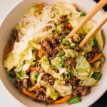 Easy Asian Ground Beef and Cabbage Stir Fry