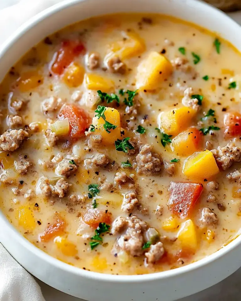 Easy Cheeseburger Soup