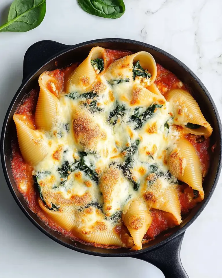Easy Spinach & Ricotta Stuffed Shells