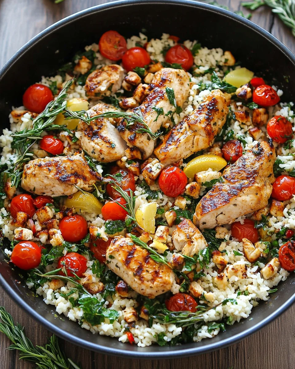 Greek Chicken and Lemon Rice