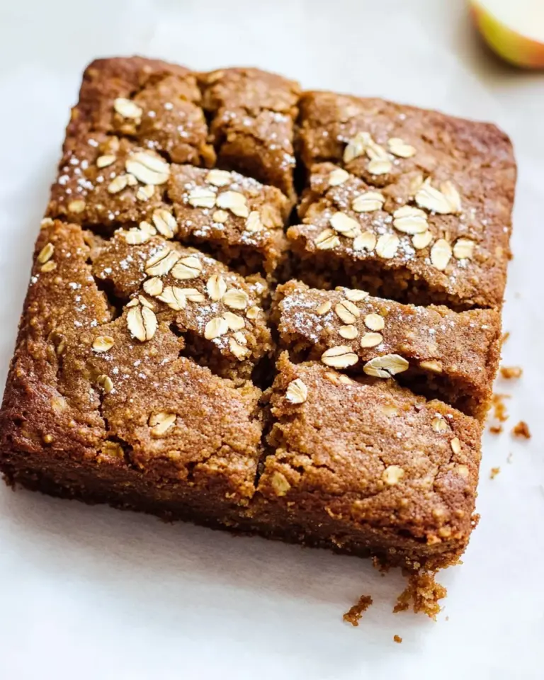 Healthy Breakfast Oatmeal Apple Cake