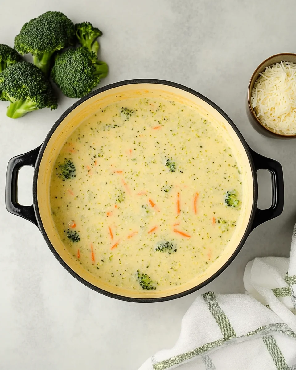 High Protein Broccoli Cheddar Soup High