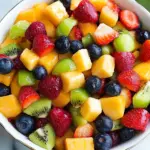 Honey Lime Rainbow Fruit Salad
