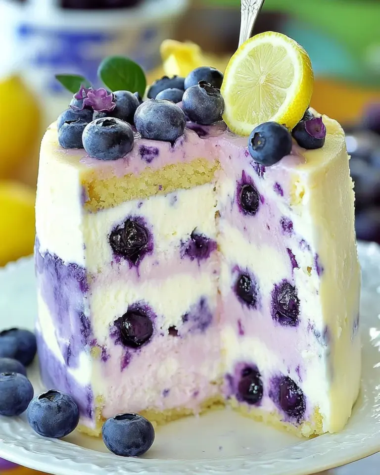 Lemon Blueberry Cheesecake Cake