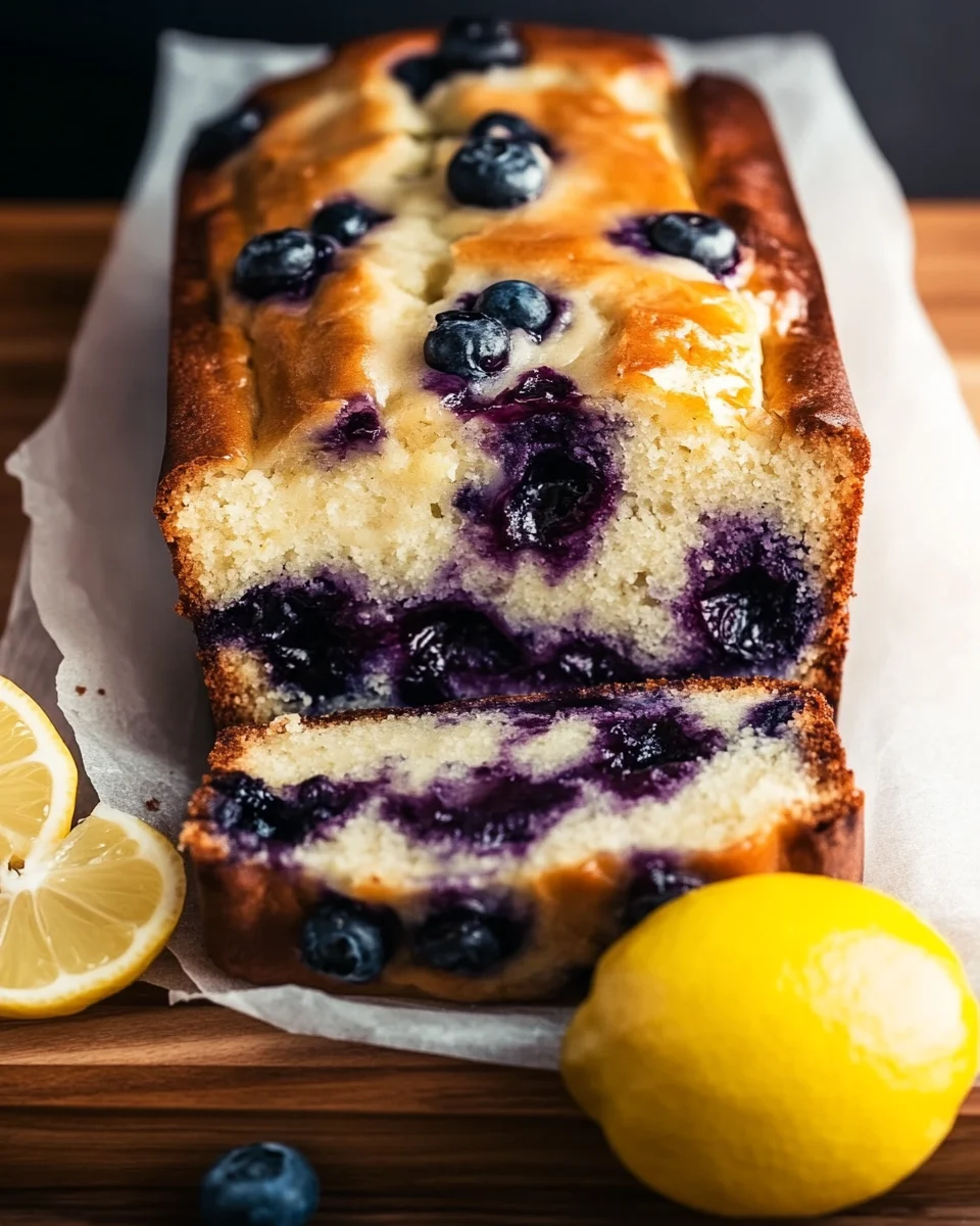 Lemon Blueberry Yogurt Loaf Lemon