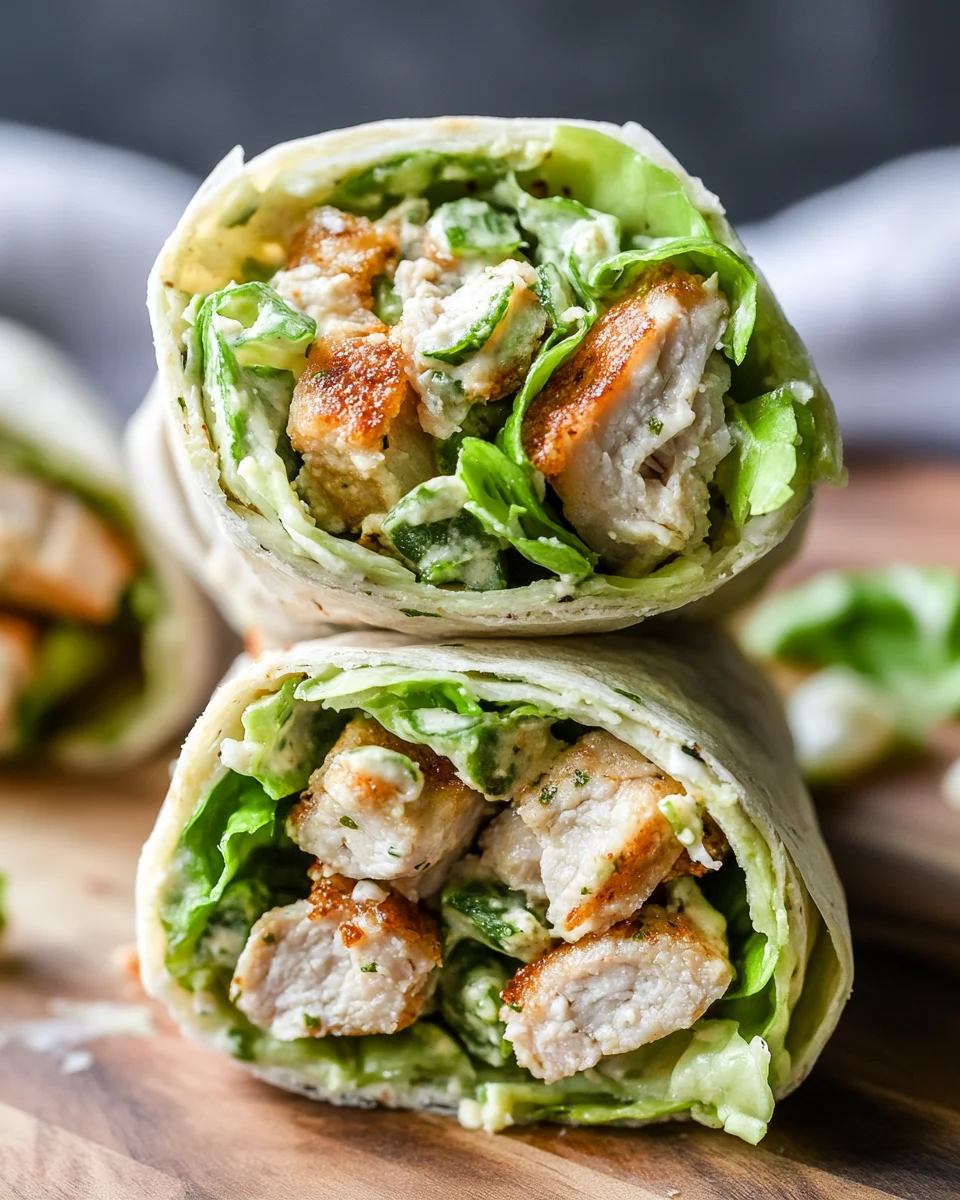 Miso Chicken Caesar Wraps