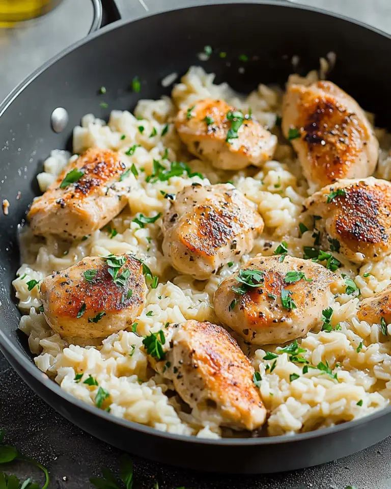 One-Pan Creamy Parmesan Chicken & Rice