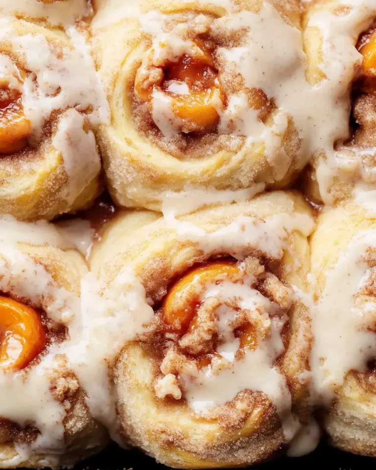 Peach Cobbler Cinnamon Rolls