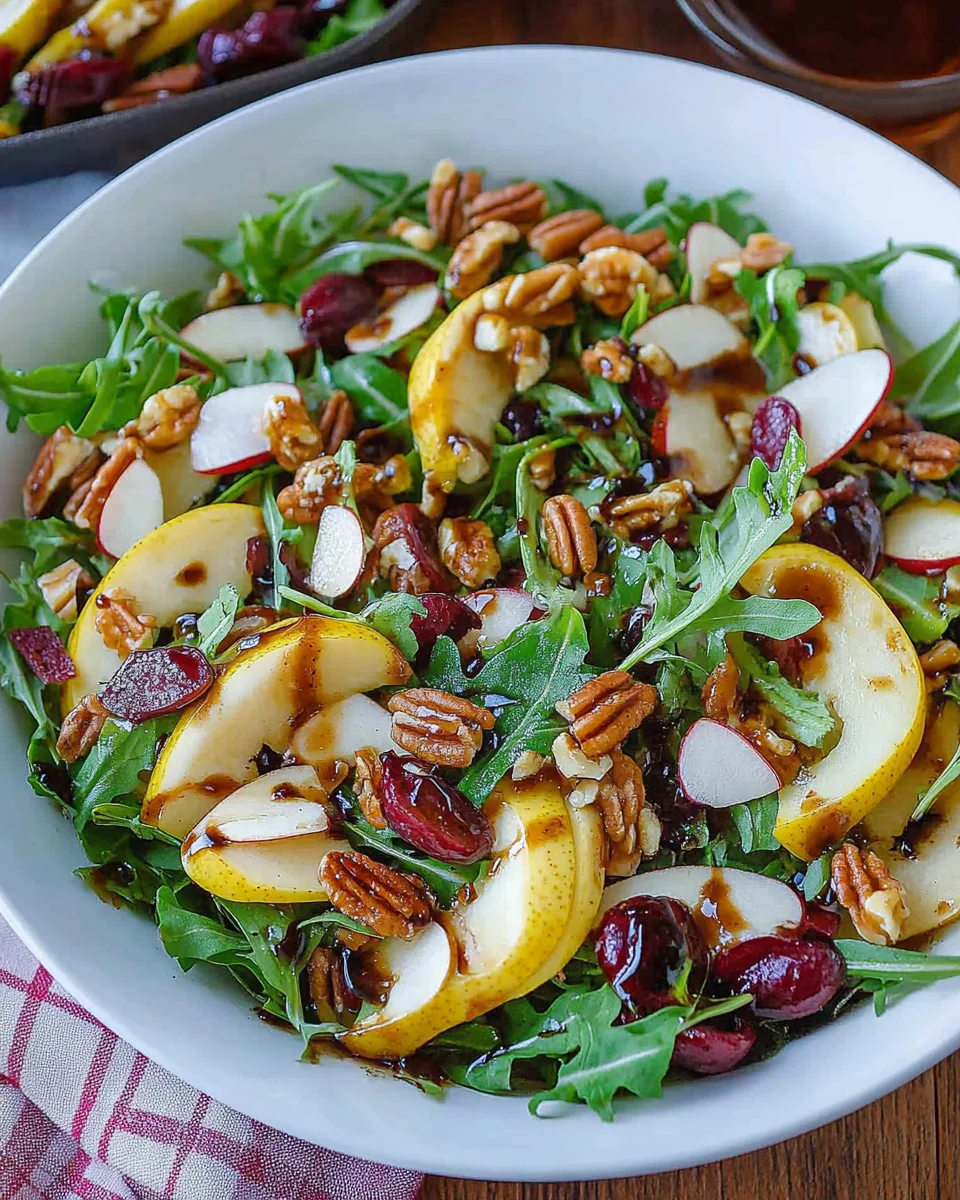 Pear Salad with Balsamic Vinaigrette Pear