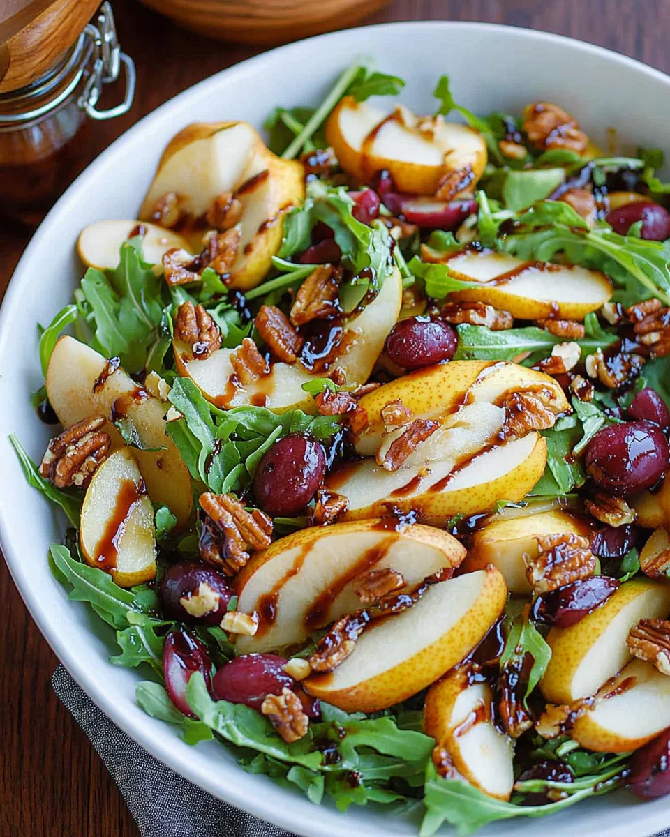 Pear Salad with Balsamic Vinaigrette Pear