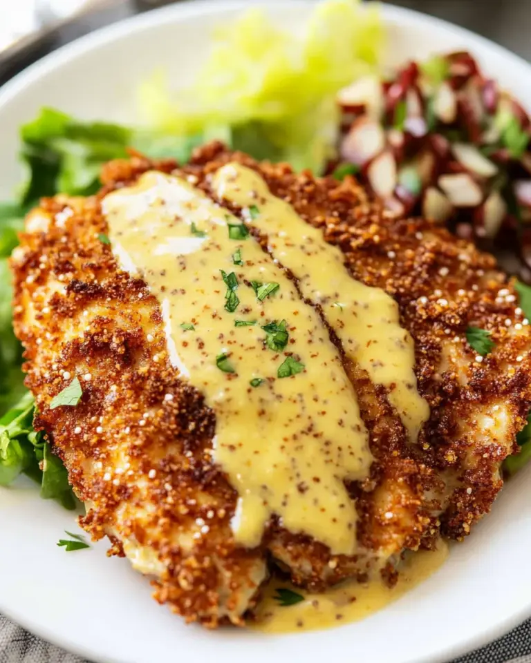 Pretzel Crusted Chicken with Honey Mustard Sauce