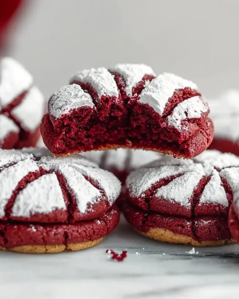 Red Velvet Crinkle Cookie