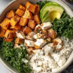 Roasted Chicken, Sweet Potato, and Kale Bowls