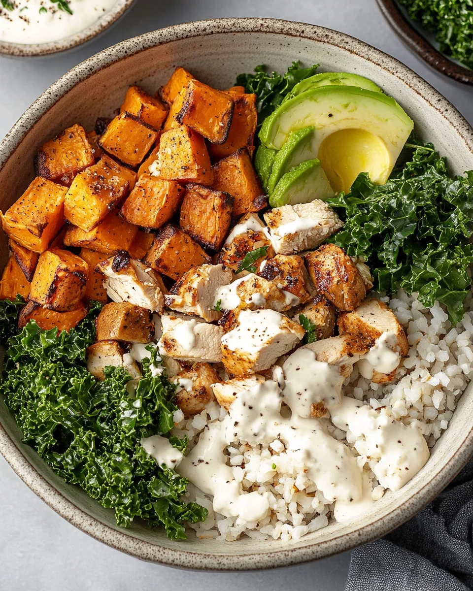Roasted Chicken, Sweet Potato, and Kale Bowls 20 Roasted Chicken, Sweet Potato, and Kale Bowls
