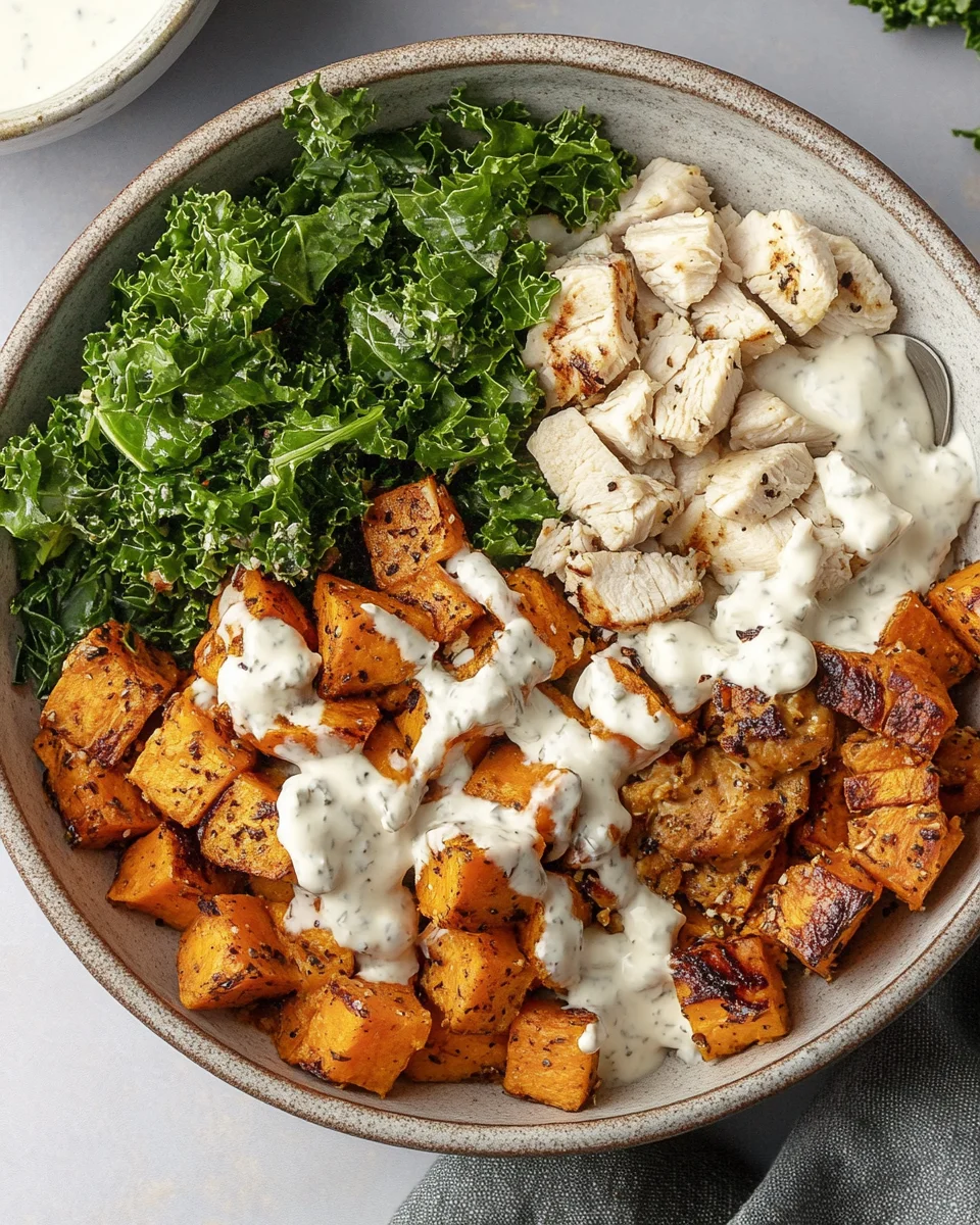 Roasted Chicken, Sweet Potato, and Kale Bowls 22 Roasted