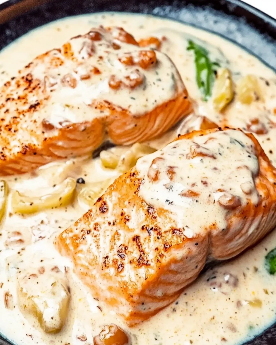 Salmon with Lemon Cream Sauce Salmon