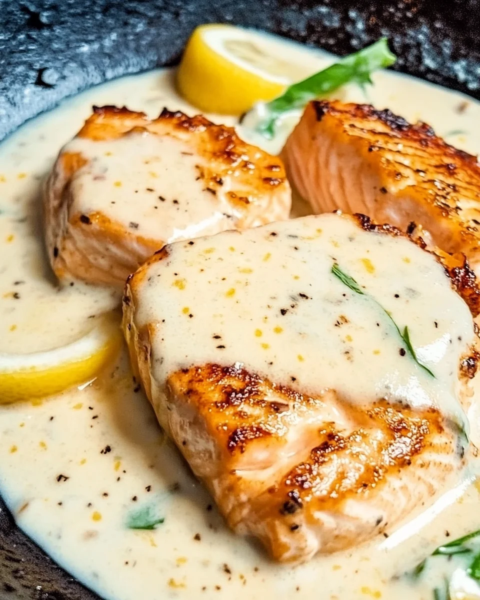 Salmon with Lemon Cream Sauce Salmon