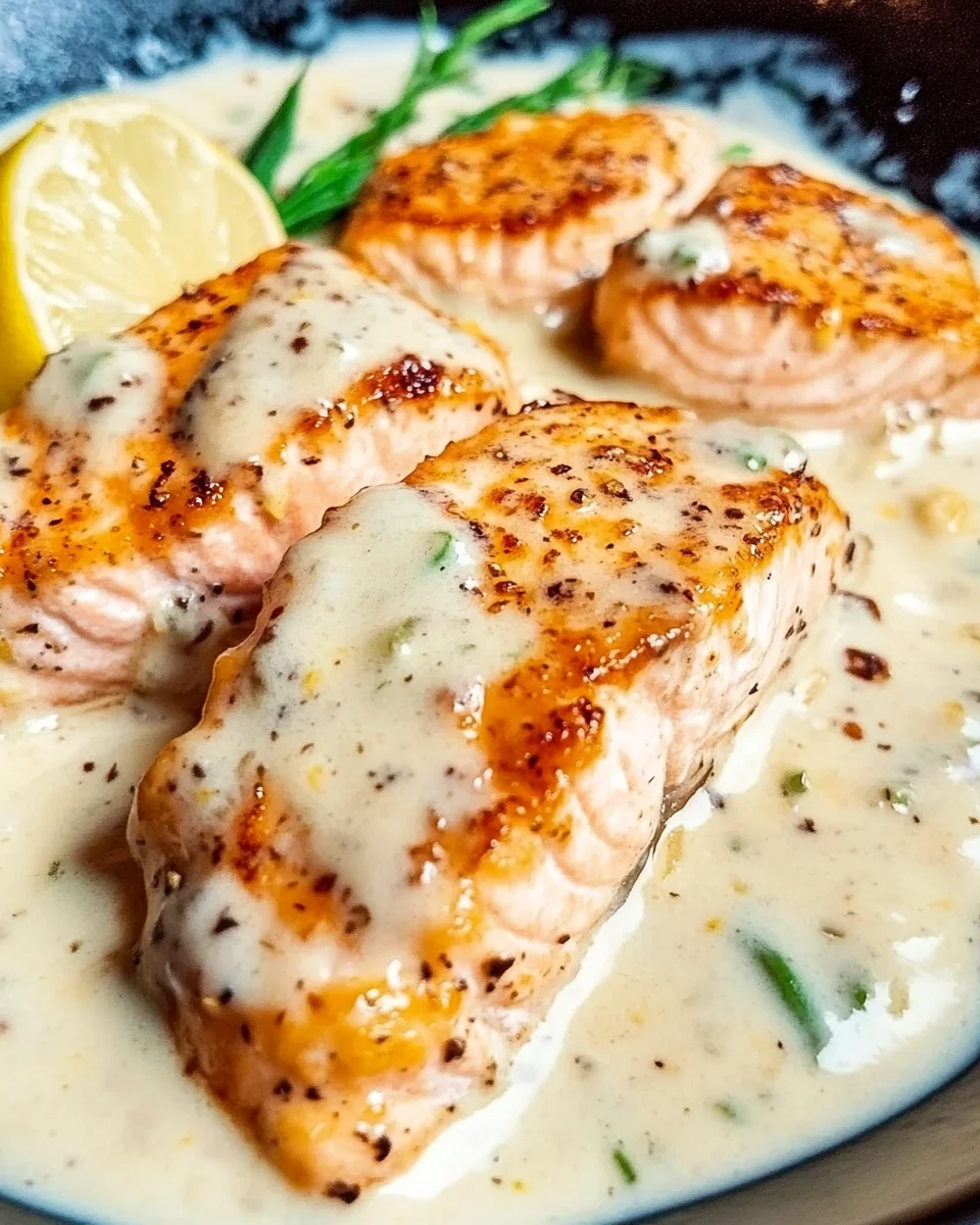Salmon with Lemon Cream Sauce Salmon