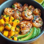 Shrimp and Avocado Bowls with Mango Salsa & Lime-Chili Sauce