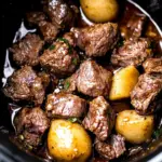Slow Cooker Garlic Butter Beef Bites