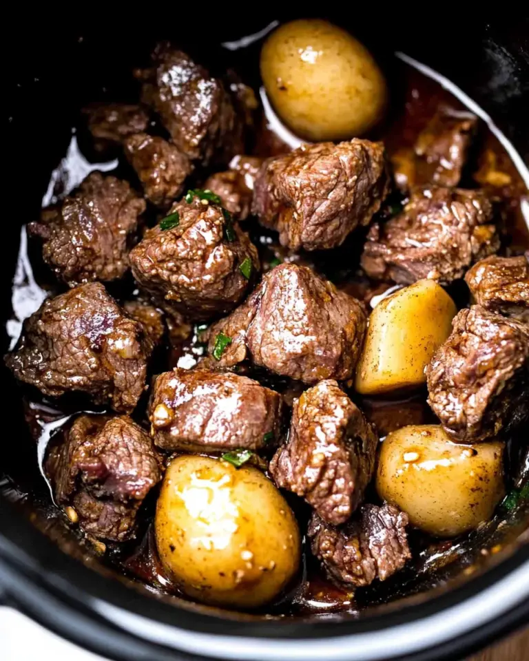 Slow Cooker Garlic Butter Beef Bites