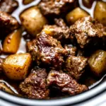 Slow Cooker Garlic Butter Beef Bites & Potatoes