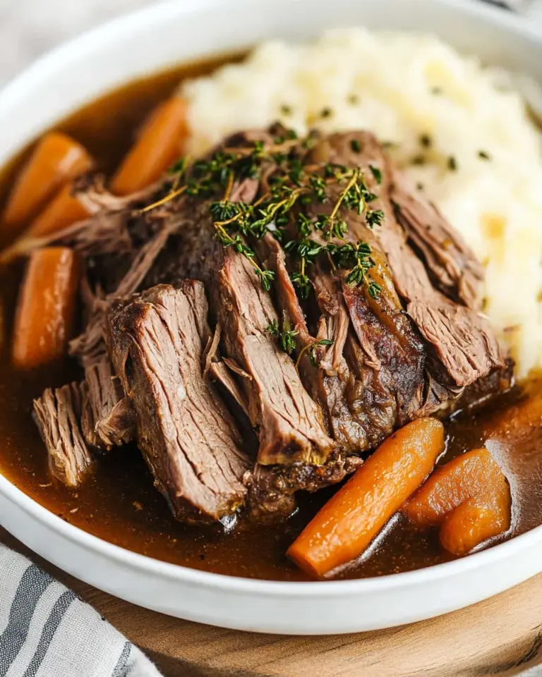 Slow Cooker Garlic Herb Pot Roast