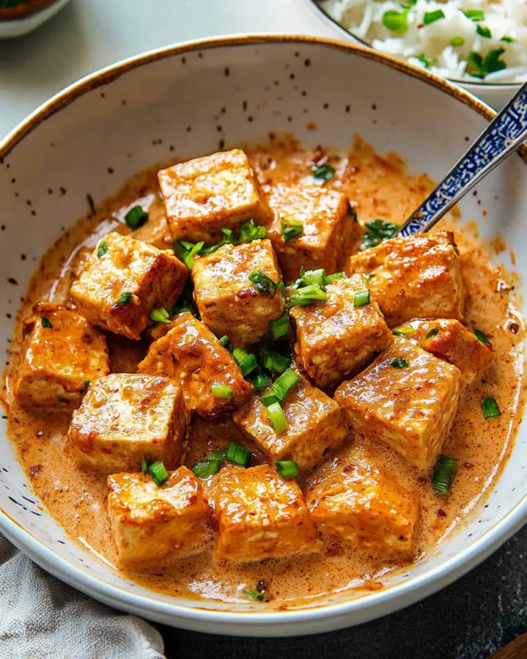 Spicy Tofu with Creamy Coconut Sauce